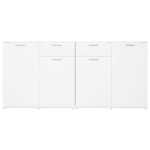 vidaXL Buffet Blanc 160x36x75 cm Bois d'ingénierie