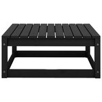 vidaXL Repose-pied de jardin 70x70x30 cm noir bois de pin solide