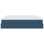 VidaXL Cadre de lit ottoman avec matelas bleu 160x200 cm tissu