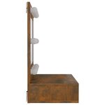 vidaXL Armoire à miroir avec LED Chêne fumé 60x31 5x62 cm