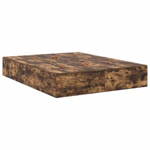 vidaXL Cadre de lit avec rangement Chêne fumé 150 cm Bois d'ingénierie