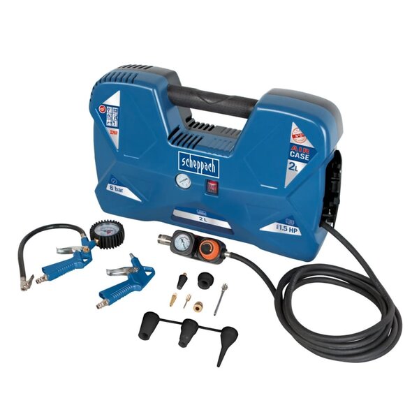 Scheppach ensemble de compresseur mobile air case 1100 w 5906118901