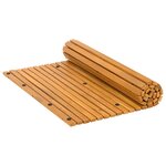 vidaXL Tapis de bain Marron 100 x 60 cm Bois d'Acacia Massif