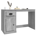 vidaXL Bureau avec tiroir sonoma gris 115x50x75 cm bois d'ingénierie