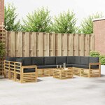 vidaXL Ensemble de canapés d'extérieur 8 Pièces Blanc et Anthracite