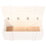 vidaXL Boîte de rangement Blanc 91x40 5x42 cm Bois massif de pin