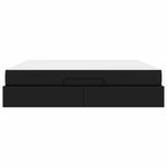 vidaXL Cadre de lit avec matelas avec matelas 2 Pièces Noir PVC