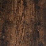 vidaXL Table de chevet avec pieds en bois solide Chêne fumé 40x35x69cm