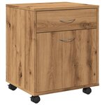 vidaXL Armoire roulante chêne artisanal 45x38x54 cm bois d'ingénierie