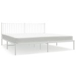 vidaXL Cadre de lit métal sans matelas et tête de lit blanc 200x200 cm