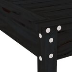 vidaXL Ensemble de bistrot de jardin 3 Pièces noir bois de pin massif