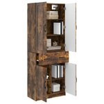 vidaXL Ensemble de Meubles 2 Pièces Chêne fumé Bois d'ingénierie