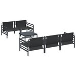 vidaXL Ensemble de canapé de jardin avec coussin avec oreiller 6 Pièces Anthracite