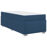 vidaXL Cadre de lit avec matelas Bleu 80 x 200 cm tissu