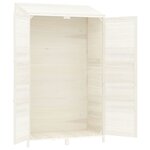 vidaXL Remise de jardin Blanc 102x52x174 5 cm Bois de sapin solide