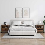 vidaXL Table de chevet Bois Ancien 50 x 39 5 x 50 cm Bois d'ingénierie