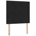vidaXL Lit avec rangement et matelas Noir 90 x 190 cm Velours
