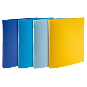 Classeur 4 Anneaux 15mm Polypropylène Recyclé Beeblue - A4 - Couleurs Assorties - X 20 - Exacompta