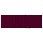 vidaXL Chaise longue avec coussin bordeaux Bois de pin imprégné