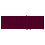 vidaXL Chaise longue avec coussin bordeaux Bois de pin imprégné