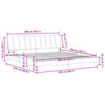 vidaXL Cadre de lit sans matelas gris foncé 200x200 cm velours