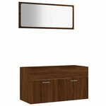 vidaXL Ensemble de meubles de salle de bain 2 Pièces Chêne marron