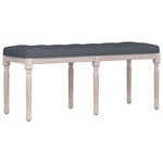 vidaXL Banc Gris foncé 110x40x49 cm Velours