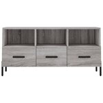 vidaXL Meuble TV sonoma gris 102x36x50 cm bois d'ingénierie