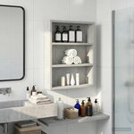 vidaXL Armoire murale de salle de bain Gris Béton 40 x 10 x 50 cm