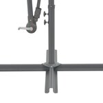 vidaXL Parasol de jardin en porte-à-faux et poteau en aluminium taupe