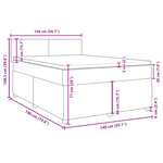 vidaXL Sommier à lattes de lit avec matelas Marron foncé 140x190 cm