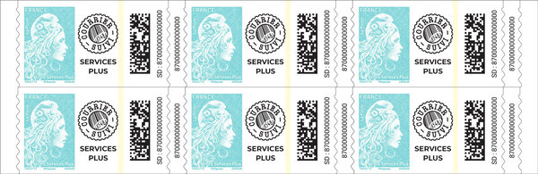 Carnet de 6 timbres Marianne l'engagée - Lettre Services Plus