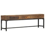 vidaXL Meuble TV 150 x 30 x 46 cm Bois de récupération massif