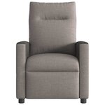 vidaXL Fauteuil de massage inclinable électrique Taupe Tissu