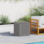 vidaXL Boîte de rangement de jardin Gris clair 55x53x57 cm PP