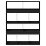 vidaXL Cloison de séparation noir 100x33x125 5 cm bois d'ingénierie
