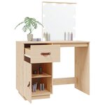 vidaXL Coiffeuse avec LED 95x50x133 5 cm Bois de pin massif