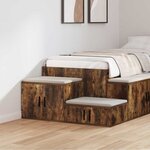Armoire de rangement vidaXL Chêne fumé 127x41x40 cm Bois d'ingénierie