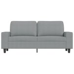 vidaXL Canapé à 2 places Gris clair 140 cm Tissu