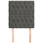 vidaXL Tête de lit Gris foncé 80x7x118/128 cm Velours