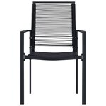 vidaXL Chaises de jardin lot de 4 Rotin PVC Noir