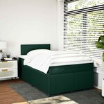 vidaXL Sommier à lattes de lit avec matelas vert foncé 120x190 cm