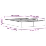 vidaXL Cadre de lit ottoman avec rangement Naturel 140 x 190 cm