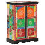 vidaXL Buffet peint à la main avec portes 53x30x75 cm Bois de manguier