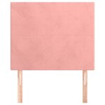vidaXL Tête de lit Rose 100x5x118/128 cm Velours