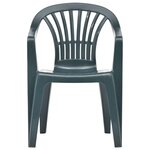 vidaXL Chaises empilables de jardin 45 Pièces Plastique Vert