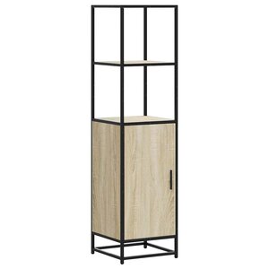 vidaXL Buffet haut chêne sonoma 35 5x35x139 cm bois d'ingénierie métal