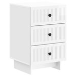 vidaXL Cabinet de chevet avec tiroir Blanc brillant 43 x 41 x 66 5 cm