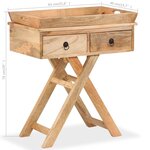 vidaXL Table d'appoint Bois de manguier massif 65 x 40 x 76 cm