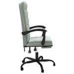Chaise fauteuil siège pivotante de inclinable de bureau informatique étude clairvelours gris 02_0024239
